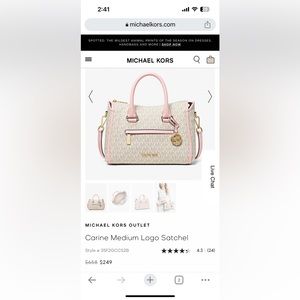 Authentic Micheal Kors handbag and matching wallet set